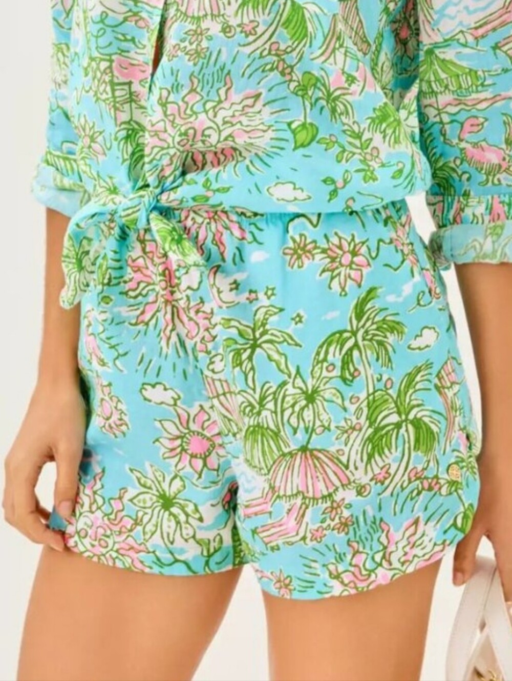 NWT Lilly Pulitzer Elodey Linen Short. Size XL